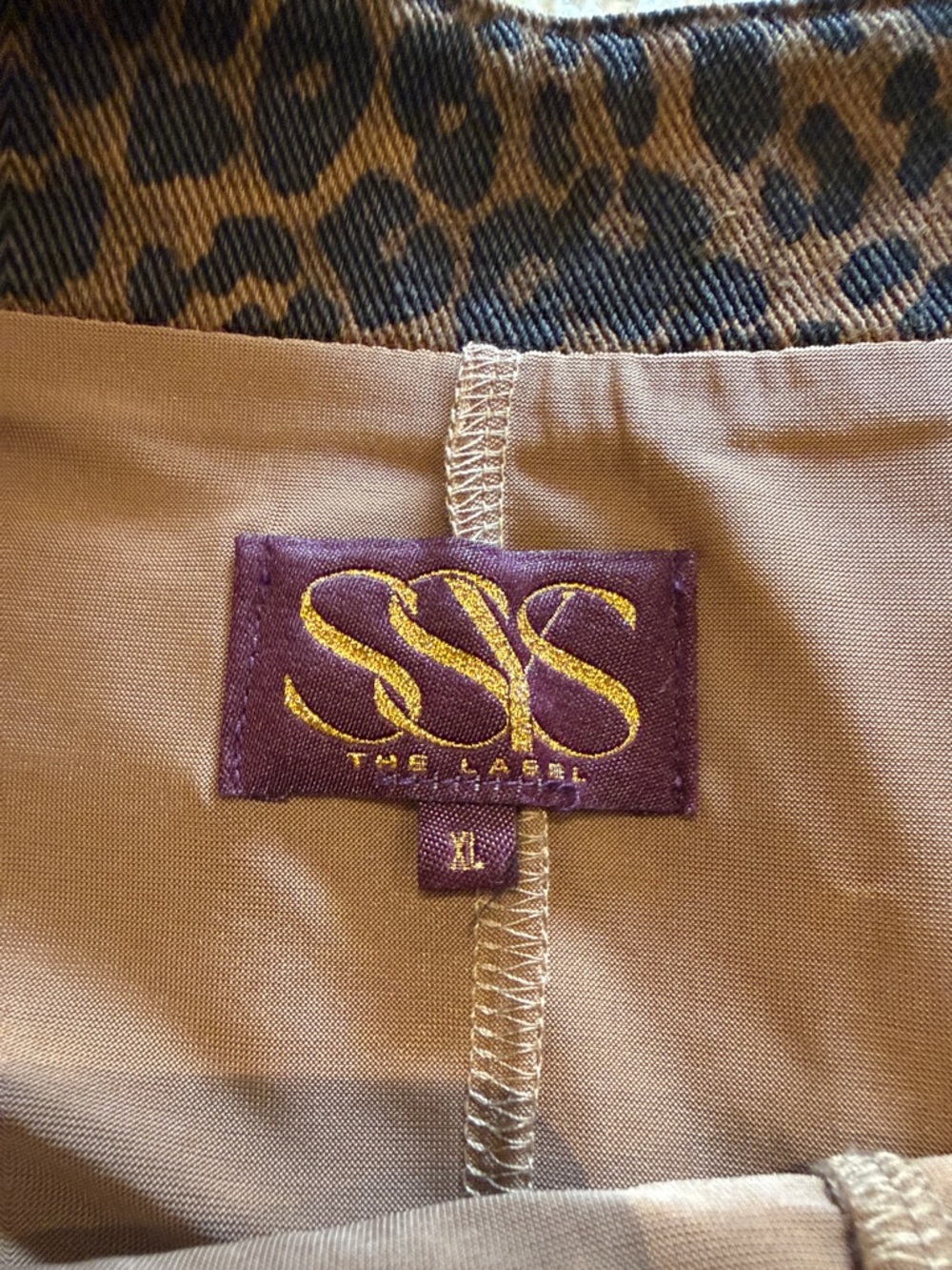 Leopard Print Button-Front Dress Shirt Jacket And Skort- Brown - Picture 6 of 8